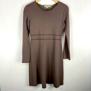 Elise Gug Wool‎ Blend Essential Classic Long Sleeve Slip Pullover Mini Dress 38